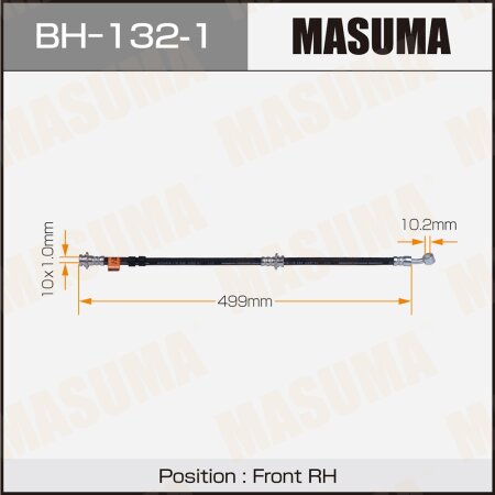 Шланг тормозной Masuma, BH-132-1