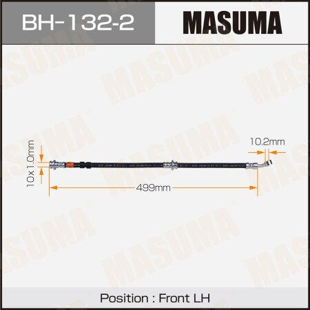 Шланг тормозной Masuma, BH-132-2