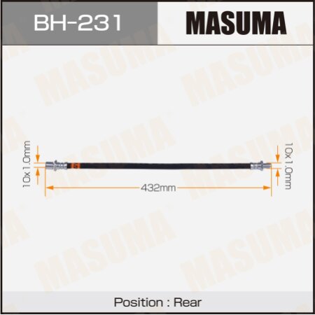 Шланг тормозной Masuma, BH-231