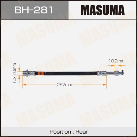 Шланг тормозной Masuma, BH-281