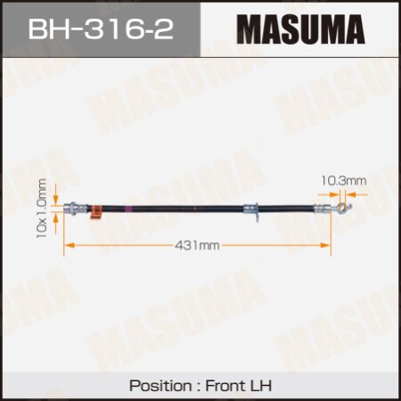Шланг тормозной Masuma, BH-316-2