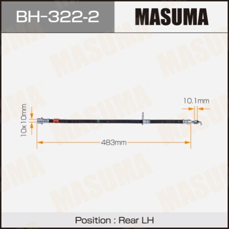 Шланг тормозной Masuma, BH-322-2