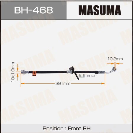 Шланг тормозной Masuma, BH-468