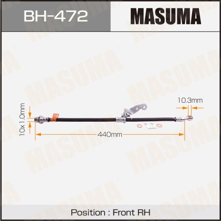 Шланг тормозной Masuma, BH-472
