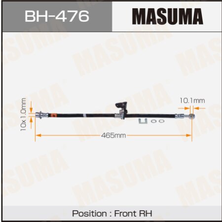 Шланг тормозной Masuma, BH-476