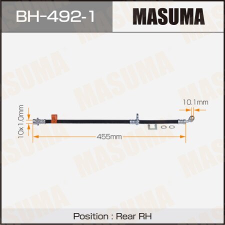 Шланг тормозной Masuma, BH-492-1