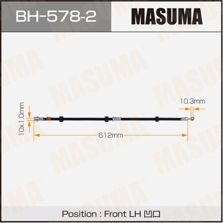 Шланг тормозной Masuma, BH-578-2