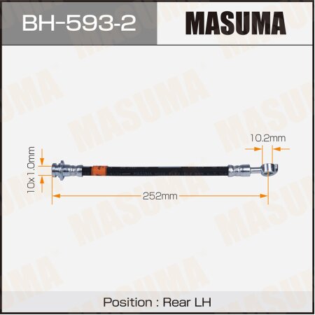 Шланг тормозной Masuma, BH-593-2