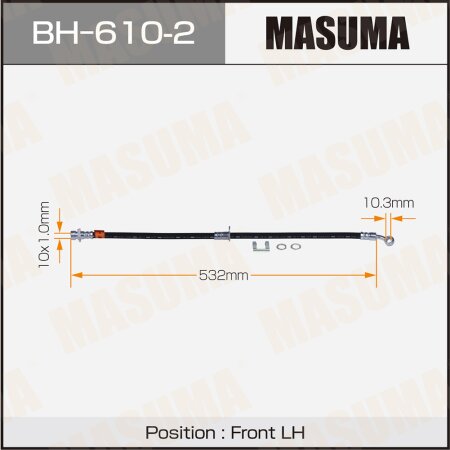 Шланг тормозной Masuma, BH-610-2