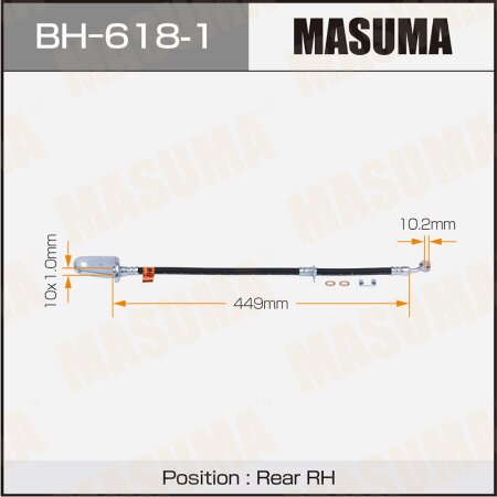 Шланг тормозной Masuma, BH-618-1