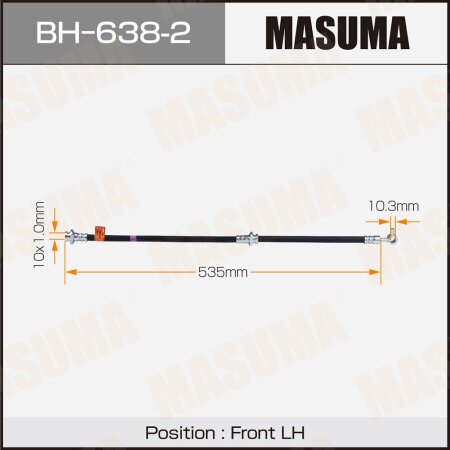 Шланг тормозной Masuma, BH-638-2