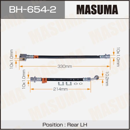 Шланг тормозной Masuma, BH-654-2