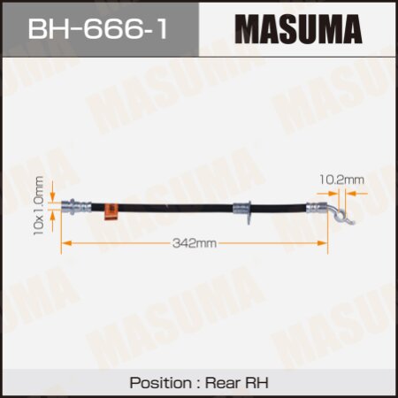 Шланг тормозной Masuma, BH-666-1