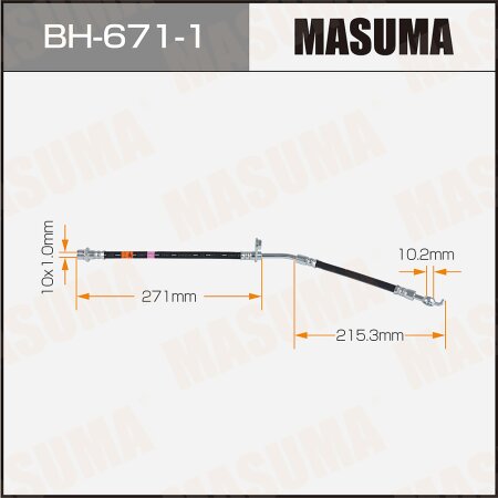 Шланг тормозной Masuma, BH-671-1