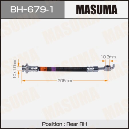Шланг тормозной Masuma, BH-679-1