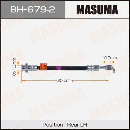 Шланг тормозной Masuma, BH-679-2