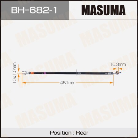 Шланг тормозной Masuma, BH-682-1