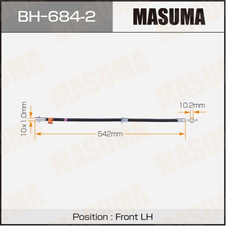 Шланг тормозной Masuma, BH-684-2