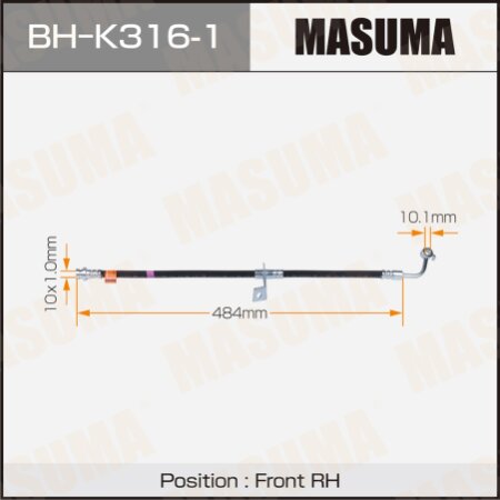 Шланг тормозной Masuma, BH-K316-1