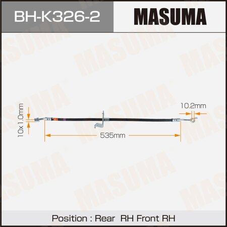 Шланг тормозной Masuma, BH-K326-2