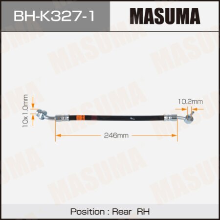 Шланг тормозной Masuma, BH-K327-1