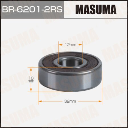 Подшипник шариковый Masuma 12*32*10мм, BR-6201-2RS