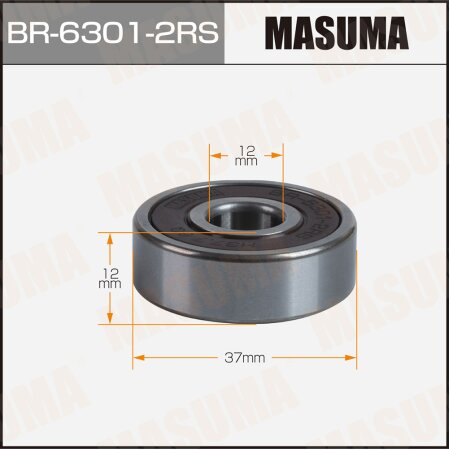 Подшипник шариковый Masuma 12*37*12мм, BR-6301-2RS
