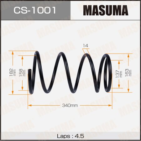 Пружина подвески Masuma, CS-1001