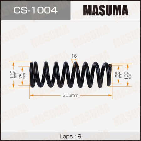 Пружина подвески Masuma, CS-1004