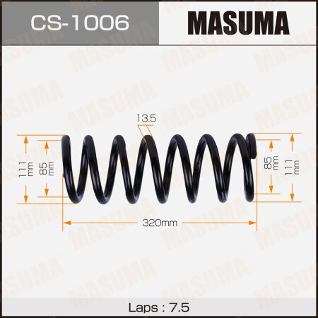 Пружина подвески Masuma, CS-1006