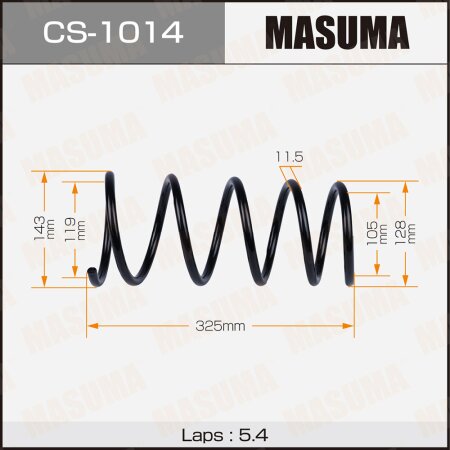 Пружина подвески Masuma, CS-1014