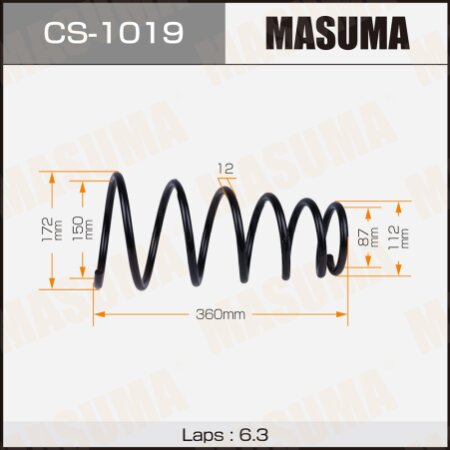Пружина подвески Masuma, CS-1019