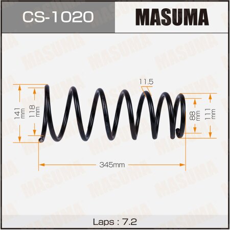 Пружина подвески Masuma, CS-1020