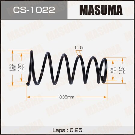 Пружина подвески Masuma, CS-1022