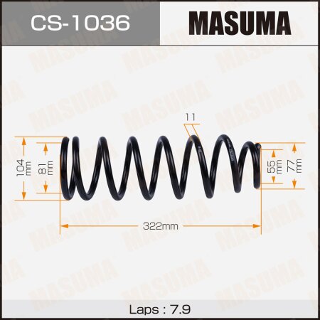 Пружина подвески Masuma, CS-1036