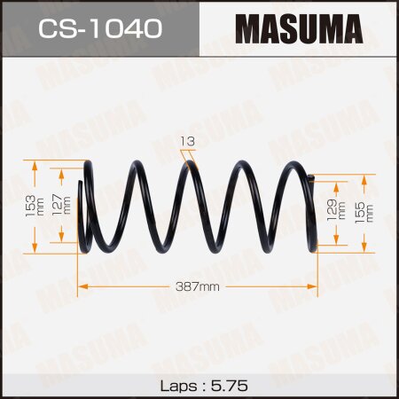 Пружина подвески Masuma, CS-1040