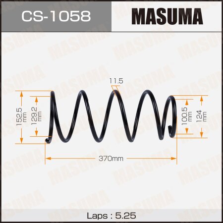 Пружина подвески Masuma, CS-1058