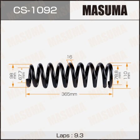 Пружина подвески Masuma, CS-1092