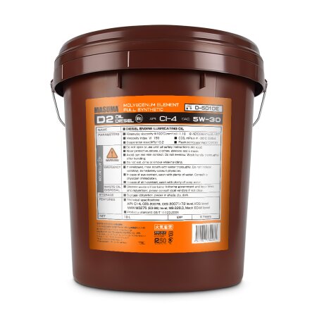 Масло моторное MASUMA 5W30 D2 CI-4 дизель, синтетика 18л, D-5010E