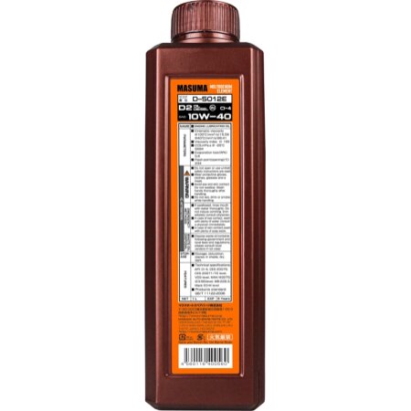 Масло моторное MASUMA 10W40  D2 CI-4 дизель, синтетика 1л, D-5012E
