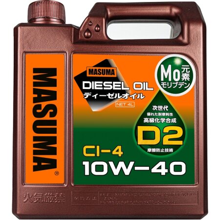 Масло моторное MASUMA 10W40  D2 CI-4 дизель, синтетика 4л, D-5013E