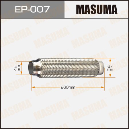 Гофра глушителя Masuma 2-х слойная 45x260, EP-007