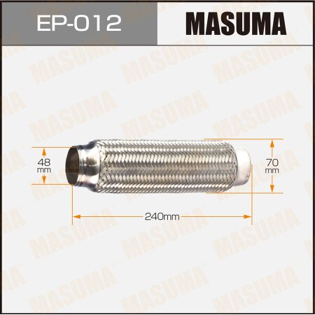 Гофра глушителя Masuma 2-х слойная 48x240, EP-012