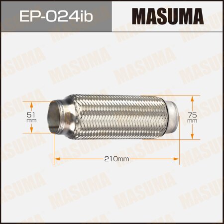 Гофра глушителя Masuma Innerbraid 51x200 усиленная, EP-024ib