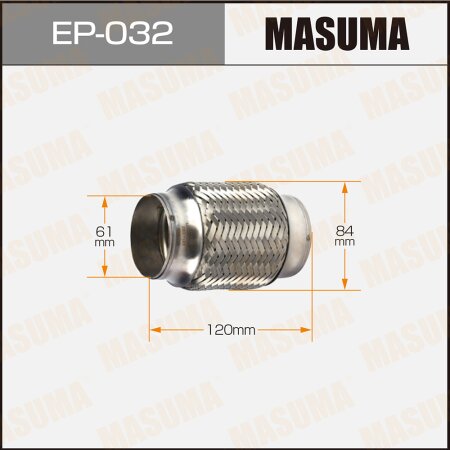Гофра глушителя Masuma 2-х слойная 61x120, EP-032