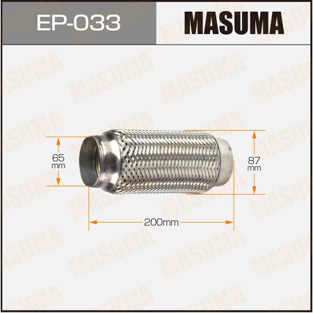 Гофра глушителя Masuma 2-х слойная 65x200, EP-033