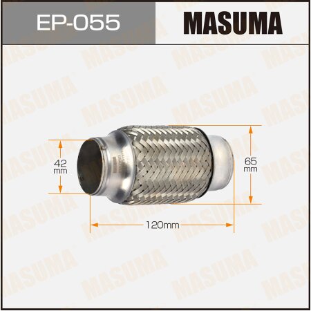 Гофра глушителя Masuma 2-х слойная 42x120, EP-055
