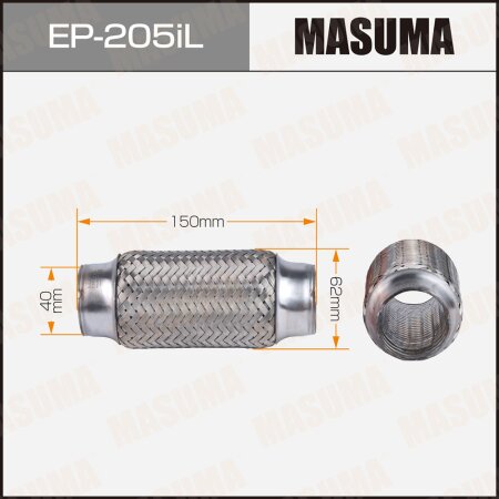 Гофра глушителя Masuma InterLock 40x150 усиленная, EP-205iL