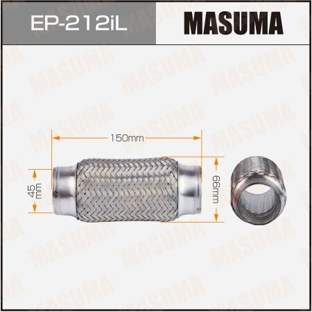 Гофра глушителя Masuma InterLock 45x150 усиленная, EP-212iL