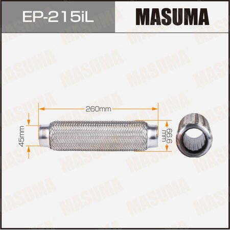 Гофра глушителя Masuma InterLock 45x260 усиленная, EP-215iL